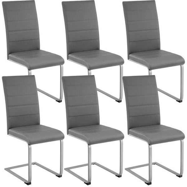 6 Esszimmerstühle Schwingstühle grau