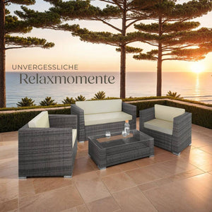 Rattan Lounge München grau