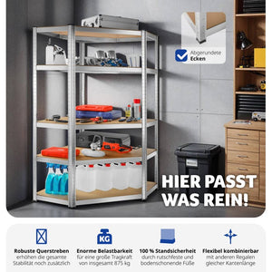 Schwerlastregal 180 x 89,5 x 89,5 cm, 875 kg