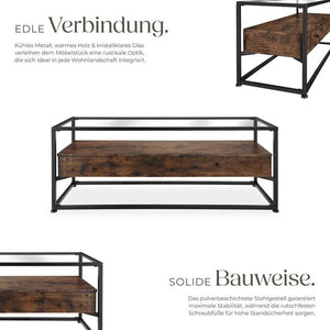 Lowboard Maidenhead 121,5x41,5x50,5cm Industrial dunkelbraun