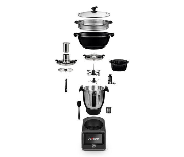 Multifunktionsroboter - unter 500 Rezepte, 7 Zoll Touch Display, 3 L, 5500 rpm, 160 C, 1000 W