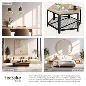 Couchtisch Norwich Industrial Holz hell, Eiche Sonoma