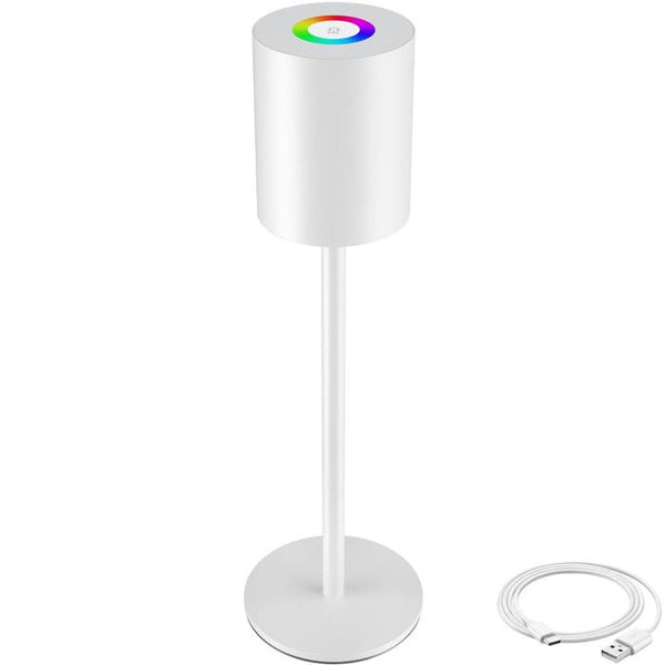 Akku-Tischlampe Corly weiss