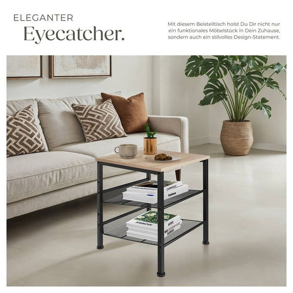 Beistelltisch Lincoln Industrial Holz hell, Eiche Sonoma