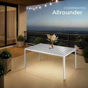 Gartentisch Bianca silber/grau