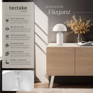 Retro-Tischlampe Altea weiss