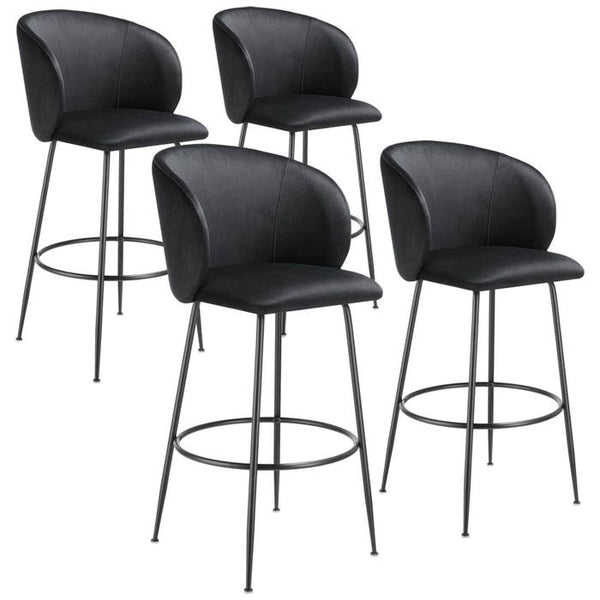 Barstuhl Luana schwarz/schwarz 4er Set