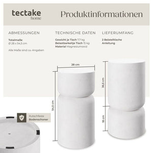2er Set Beistelltisch Amine