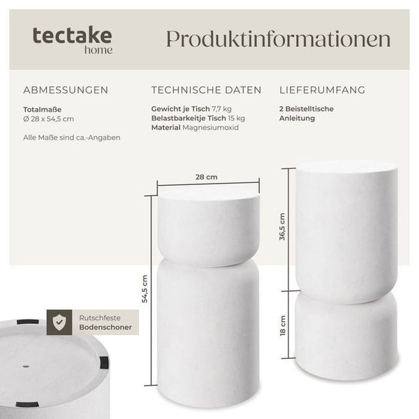 2er Set Beistelltisch Amine