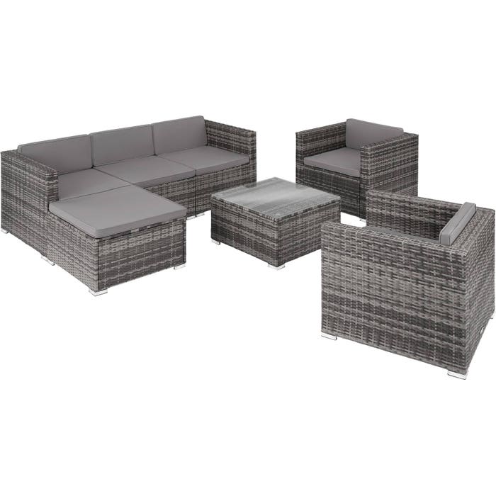Rattan Lounge Lignano grau
