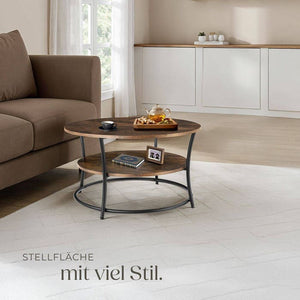 Couchtisch Cromford Industrial Holz dunkel, rustikal