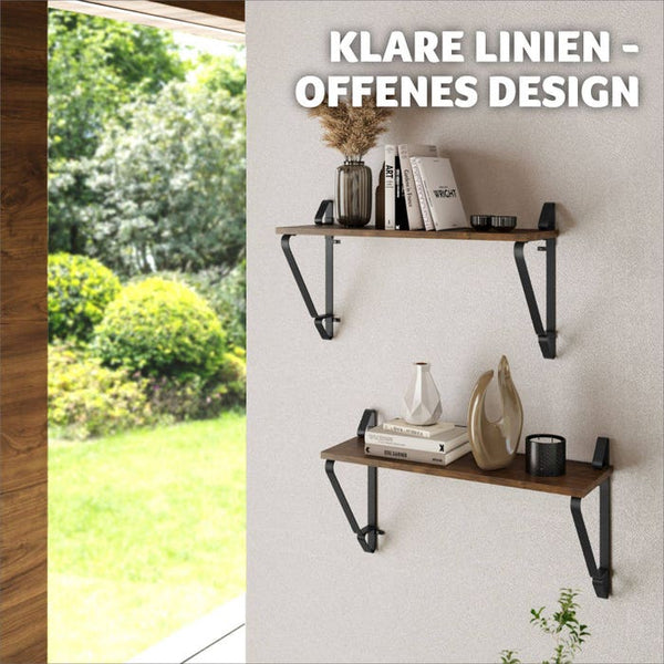2 Hängeregale Irvine Industrial dunkelbraun