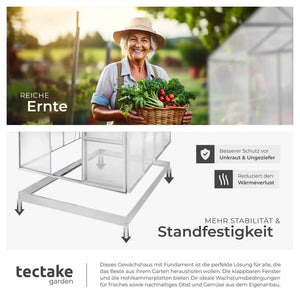 Gewächshaus mit Fundament 250 x 185 x 195 cm