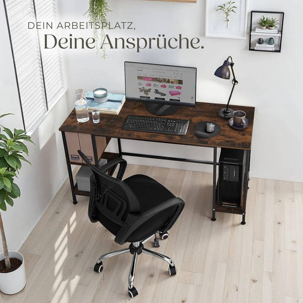 Computer-Schreibtisch Stoke Industrial Holz dunkel, rustikal