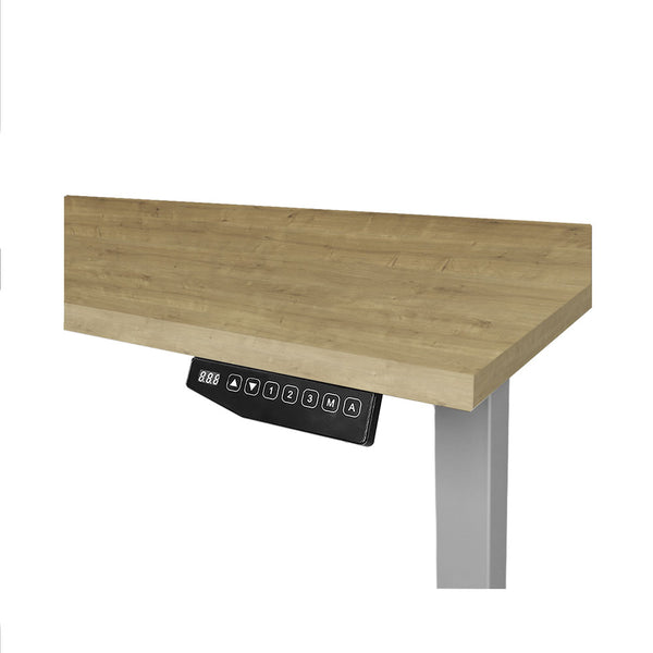 Scrivania da ufficio CONTINI regolabile in altezza 1,4x0,8m rovere / struttura ET225E grigio scuro RAL 7045