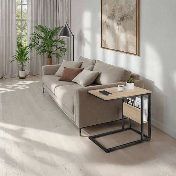Beistelltisch Wigan Industrial Holz hell, Eiche Sonoma