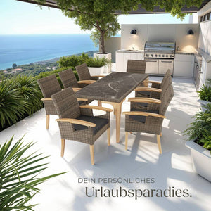 Rattan Tisch Foggia natur