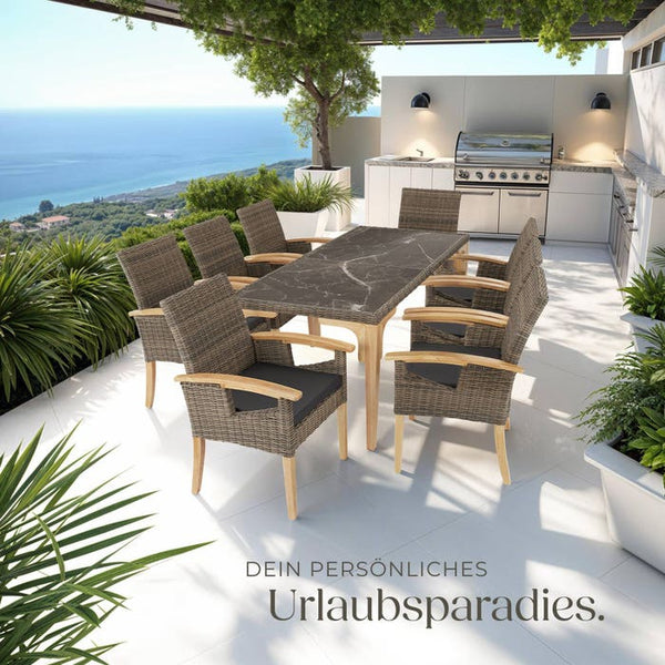 Rattan Tisch Foggia natur
