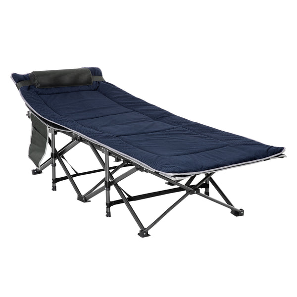 Campingbett Feldbett klappbar mit Kopfkissen für Erwachsene