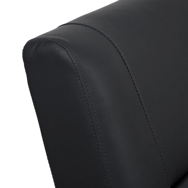Fernsehsessel Relaxsessel klappbar Kunstleder 99x70x75cm schwarz