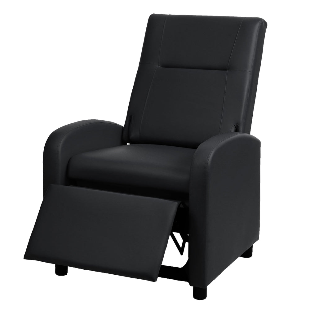 Fernsehsessel Relaxsessel klappbar Kunstleder 99x70x75cm schwarz