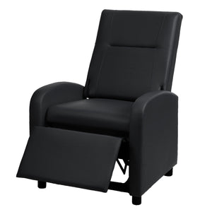 Fernsehsessel Relaxsessel klappbar Kunstleder 99x70x75cm schwarz