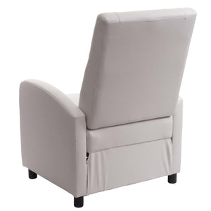 Fernsehsessel Relaxsessel klappbar Kunstleder 99x70x75cm weiss