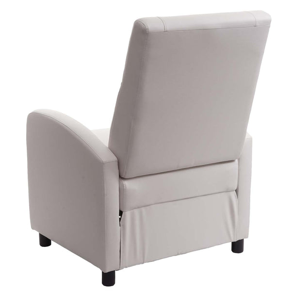 Fernsehsessel Relaxsessel klappbar Kunstleder 99x70x75cm weiss