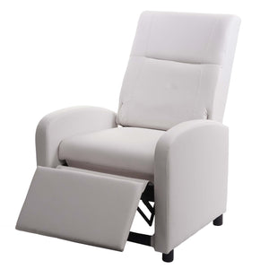 Fernsehsessel Relaxsessel klappbar Kunstleder 99x70x75cm weiss