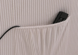 Fernsehsessel Relaxsessel Liegefunktion Aufstehhilfe Cord creme-weiss