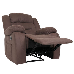 XXL Fernsehsessel Relaxsessel Wildleder-Optik bis 200kg braun