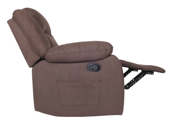 XXL Fernsehsessel Relaxsessel Wildleder-Optik bis 200kg braun