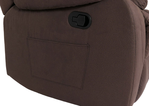 XXL Fernsehsessel Relaxsessel Wildleder-Optik bis 200kg braun