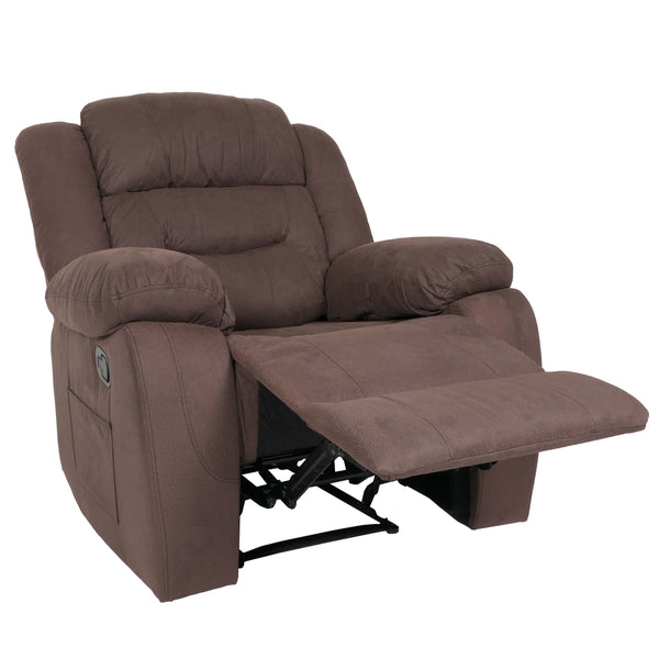 XXL Fernsehsessel Relaxsessel Wildleder-Optik bis 200kg braun