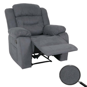 XXL Fernsehsessel Relaxsessel Wildleder-Optik bis 200kg graublau
