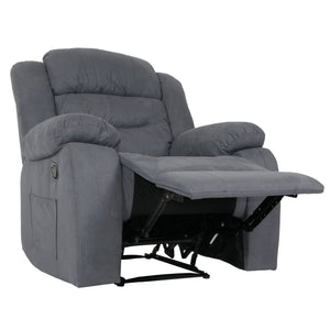 XXL Fernsehsessel Relaxsessel Wildleder-Optik bis 200kg graublau
