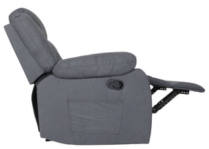 XXL Fernsehsessel Relaxsessel Wildleder-Optik bis 200kg graublau