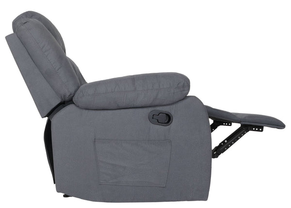 XXL Fernsehsessel Relaxsessel Wildleder-Optik bis 200kg graublau