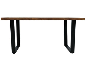 Esszimmertisch Küchentisch Esstisch Industrial MDF Metall 160x90cm Walnuss-Optik