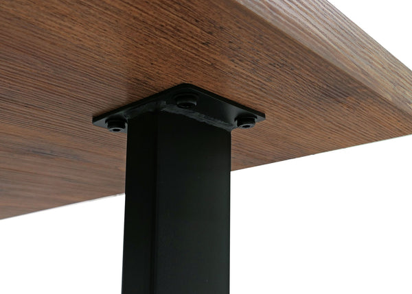 Esszimmertisch Küchentisch Esstisch Industrial MDF Metall 160x90cm Walnuss-Optik
