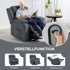 Fernsehsessel elektrisch mit Aufstehhilfe und Massagefunktion