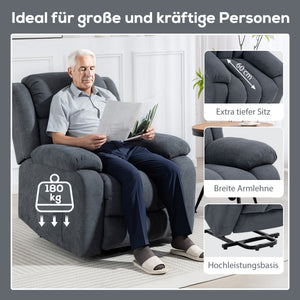 Fernsehsessel elektrisch mit Aufstehhilfe und Massagefunktion