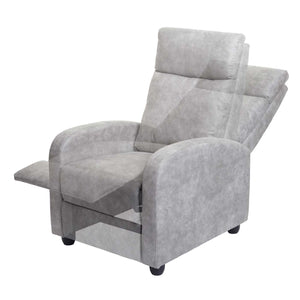 Fernsehsessel Relaxsessel Liegefunktion Stoff vintage hellgrau