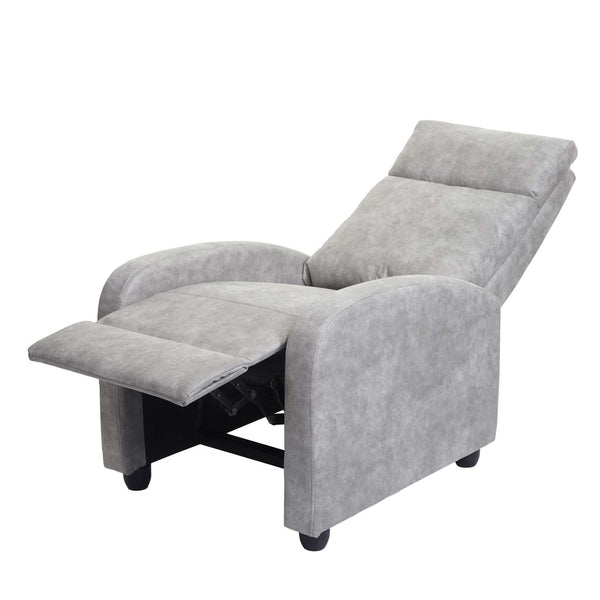 Fernsehsessel Relaxsessel Liegefunktion Stoff vintage hellgrau