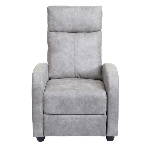 Fernsehsessel Relaxsessel Liegefunktion Stoff vintage hellgrau
