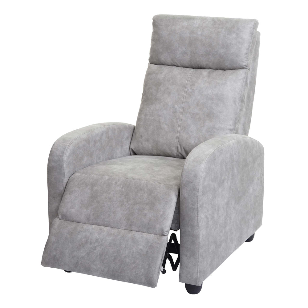 Fernsehsessel Relaxsessel Liegefunktion Stoff vintage hellgrau