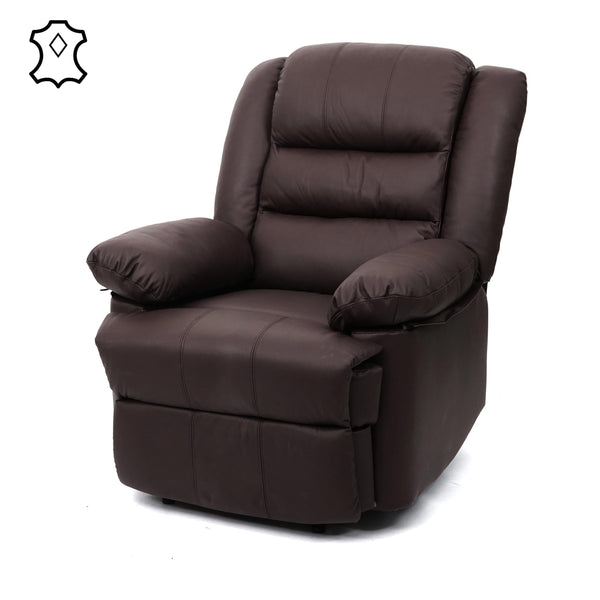 Fernsehsessel Relaxsessel Leder Kunstleder 101x87x100cm braun