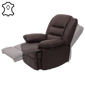 Fernsehsessel Relaxsessel Leder Kunstleder 101x87x100cm braun