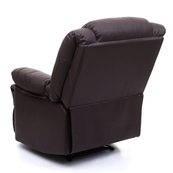 Fernsehsessel Relaxsessel Leder Kunstleder 101x87x100cm braun