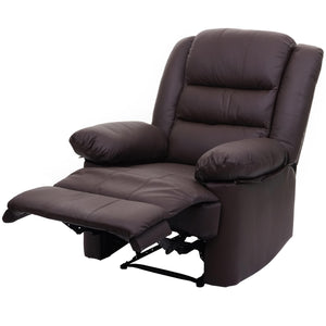 Fernsehsessel Relaxsessel Leder Kunstleder 101x87x100cm braun